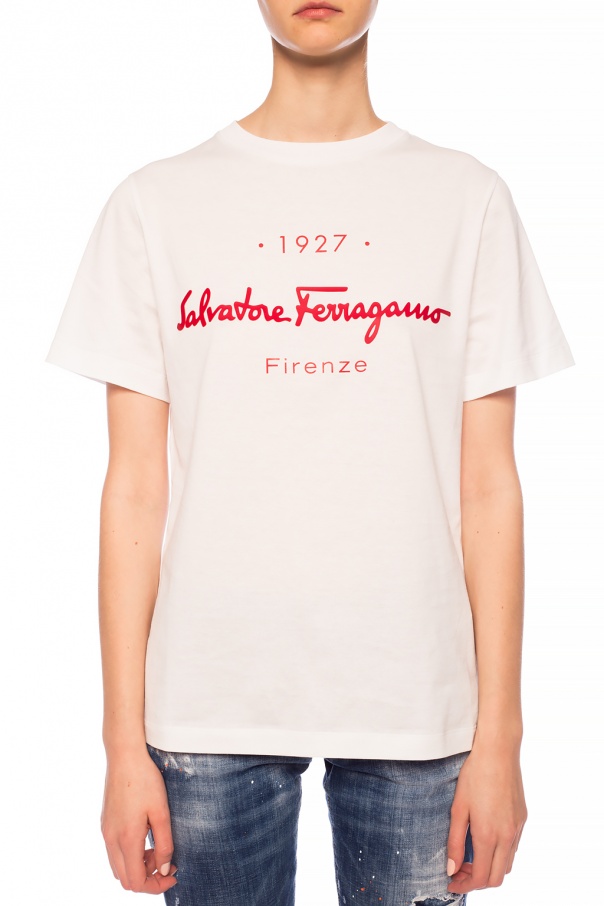 FERRAGAMO T-shirt with logo | Women's Clothing | Vitkac